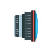 Fish eye lens icon, flat style vector