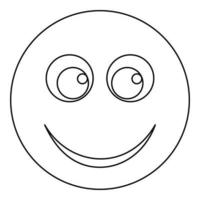 Smile icon vector thin line