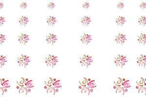 Hand drawn watercolor pink  pattern background vector