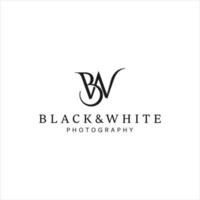 personal initial logo simple monogram letter B and W luxury vector