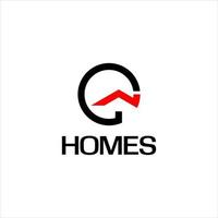 home logo simple circle roof design inspiration vector