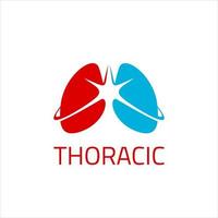 Thoracic Lung Logo Design Simple Vector for Medical Idea