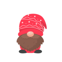 kerst kabouter. een kleine kabouter met een rode wollen hoed. vieren op kerstmis png
