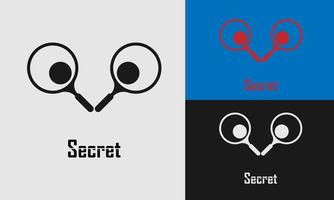 eye and magnifying glass logo icon element for spies vector