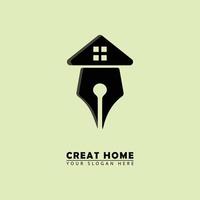 creative house silhouette icon logo vector