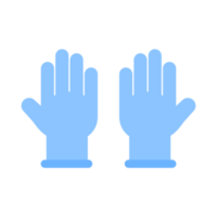 Hand icon. Cartoon hand wearing gloves to prevent virus The concept of hand washing kills bacteria png