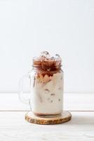 Iced chocolate milkshake drink photo