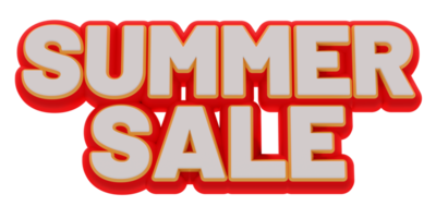 3D Summer Sale text banner render. png illustration