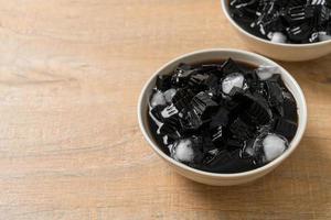 Black grass jelly with ice photo