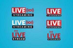 Live streaming icon set or selling on social media vector