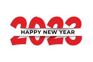 feliz año nuevo 2023 texto tipografía diseño vector ilustración