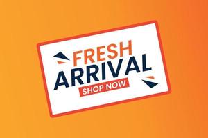 Fresh new arrival shopping banner template vector