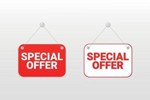 2 panels with text Special offer Vector