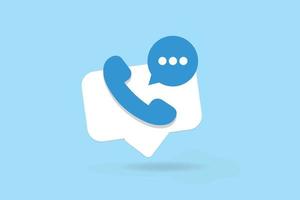 Phone call icon and bubble talk vector. vector