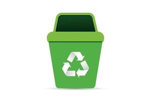 Recycle garbage bin vector element