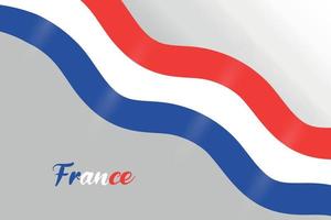 France flag design ribbon concept vector