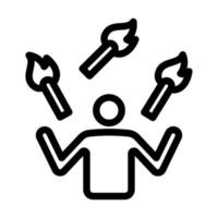 Juggling Fire Icon Design vector