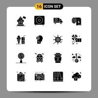 User Interface Pack of 16 Basic Solid Glyphs of costs budget products truck shipping Editable Vector Design Elements