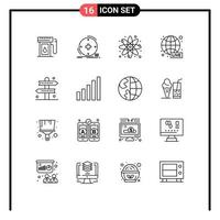 16 Creative Icons Modern Signs and Symbols of world wide live telemedicine broadcasting study Editable Vector Design Elements