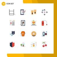 16 Universal Flat Colors Set for Web and Mobile Applications cafe internet of things stat drone communications Editable Pack of Creative Vector Design Elements