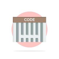 Bar Barcode Code Shopping Abstract Circle Background Flat color Icon vector