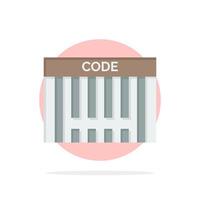 Bar Barcode Code Shopping Abstract Circle Background Flat color Icon vector