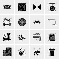 16 iconos de negocios universales vector ilustración de icono creativo para usar en proyectos relacionados con la web y dispositivos móviles