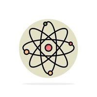 Atom Energy Power Lab Abstract Circle Background Flat color Icon vector