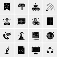 16 Universal Business Icons Vector Creative Icon Illustration to use in web and Mobile Related project