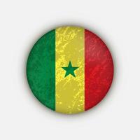 Country Senegal. Senegal flag. Vector illustration.