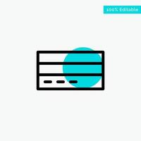 Business Card Credit Finance Interface User turquoise highlight circle point Vector icon