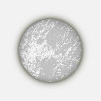 Neumorphic grunge round buttons. White geometric shapes in a trendy soft 3D style with shadow. vector