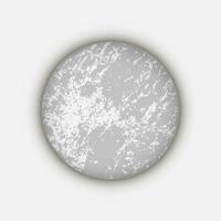 Neumorphic grunge round buttons. White geometric shapes in a trendy soft 3D style with shadow. vector