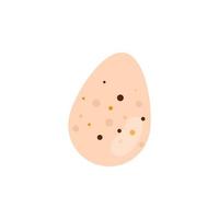 Quail egg in eggshell icon. Flat vector illustration.