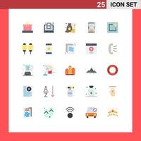 25 Creative Icons Modern Signs and Symbols of notice watch account hour saving Editable Vector Design Elements