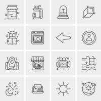 16 Universal Business Icons Vector Creative Icon Illustration to use in web and Mobile Related project