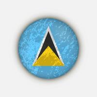 Country Saint Lucia. Saint Lucia flag. Vector illustration.