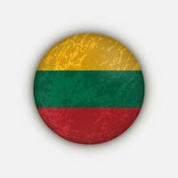 Coutry Lithuania. Lithuania flag. Vector illustration.