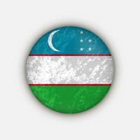 Country Uzbekistan. Uzbekistan flag. Vector illustration.