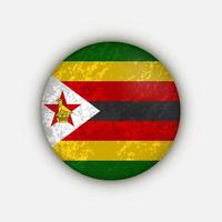 Country Zimbabwe. Zimbabwe flag. Vector illustration.