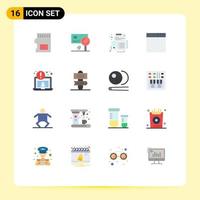 16 Creative Icons Modern Signs and Symbols of security antivirus fraud windows solution Editable Pack of Creative Vector Design Elements