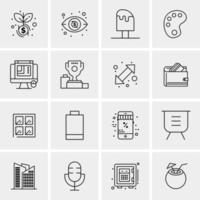 16 Universal Business Icons Vector Creative Icon Illustration to use in web and Mobile Related project