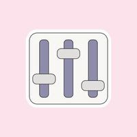 a switch volume isolated on soft pink background vector