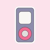 a radio phone isolated on soft pink background vector