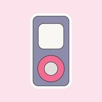 a radio phone isolated on soft pink background vector