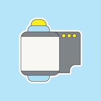 a technology isolated on blue background vector
