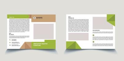 Bi fold brochure design vector