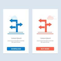 Arrow Direction Navigation  Blue and Red Download and Buy Now web Widget Card Template vector