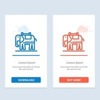 Elephant American Usa  Blue and Red Download and Buy Now web Widget Card Template vector