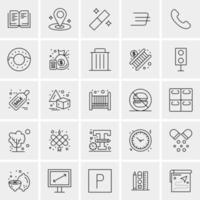 25 Universal Business Icons Vector Creative Icon Illustration to use in web and Mobile Related project